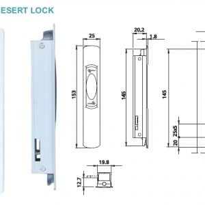 Sliding Windows Lock 20-14 Desert Lock