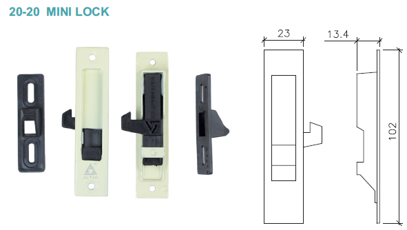 sliding lock 20-20 mini lock